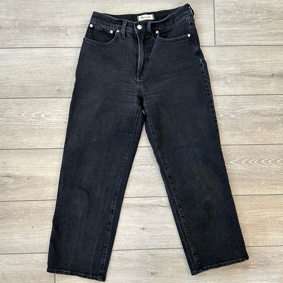 Madewell Perfect Vintage Wide Leg Jean Black 27 P Petite Wide-Leg - Picture 3 of 9